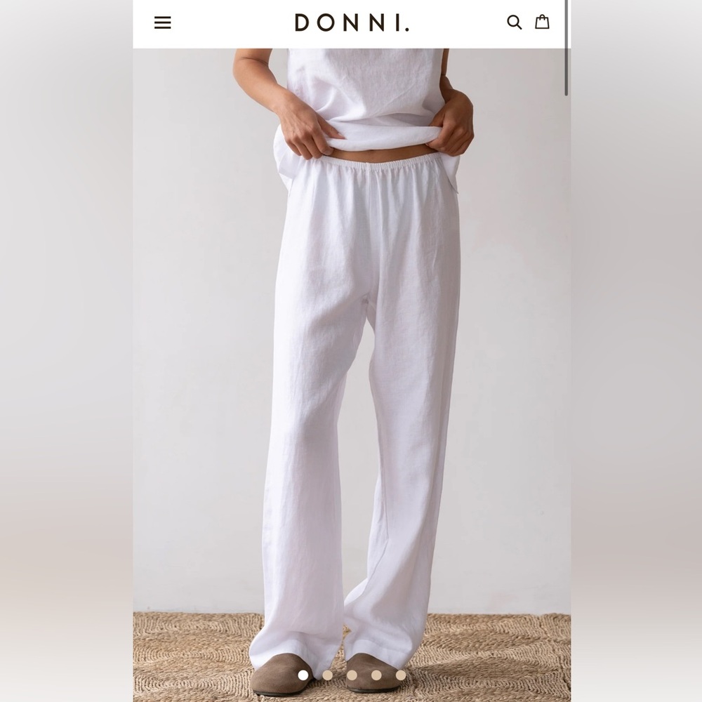 DONNI. The Linen Simple Pant
